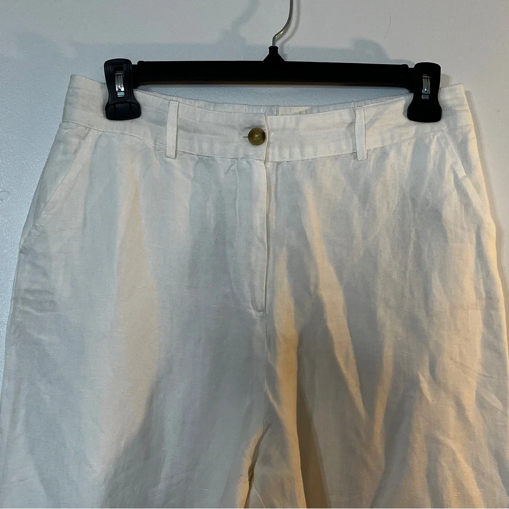 Boston Proper White Wide Leg Pants - Picture 3 of 8